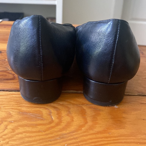 Avellini Black Leather Calf Hair Leopard Loafer Flats. Size 41 (fits 10) - Picture 3 of 5